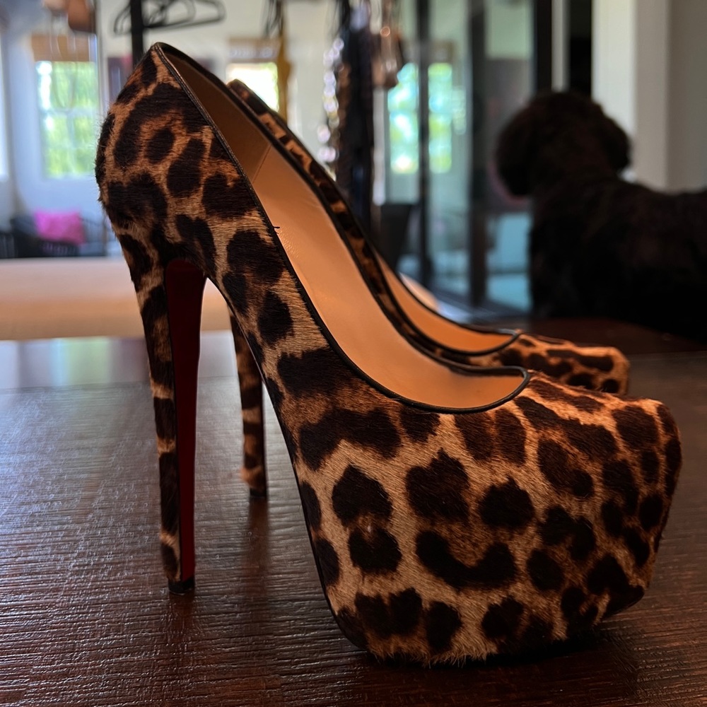 Christian Louboutin Leopard Print Platforms / Heels